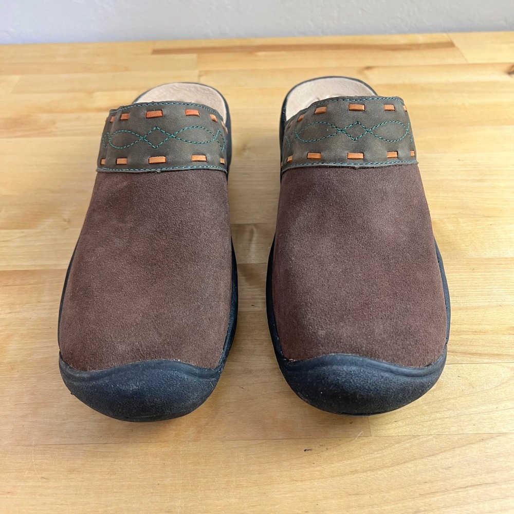 Keen Clogs Mules Womens Size 9 Brown Suede Leather Slip On Comfort Shoes - Picture 3 of 8